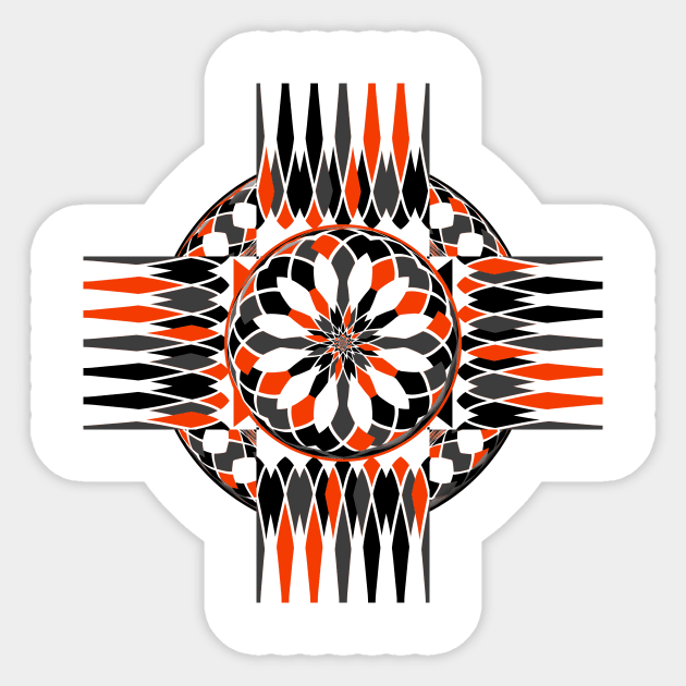 Geometric celtic cross Sticker by Gaspar Avila